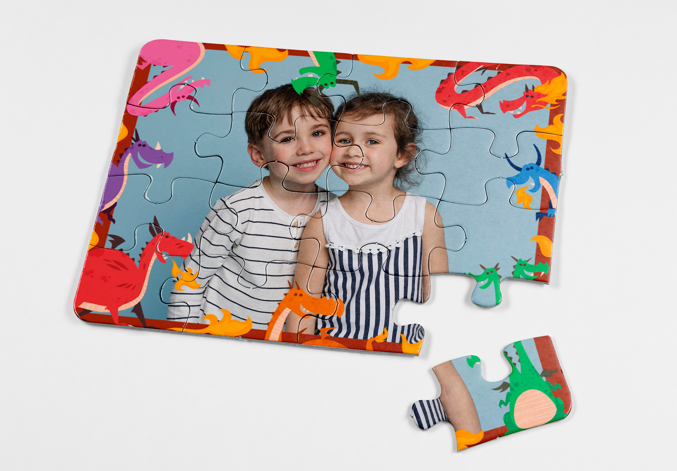 Puzzle infantil personalizado temática Dragones